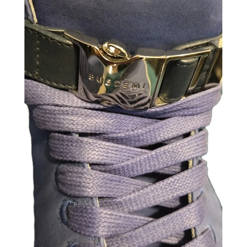Buschemi  Blue 100mm Fabric High Top Sneakers EU 43 US Men Size 10